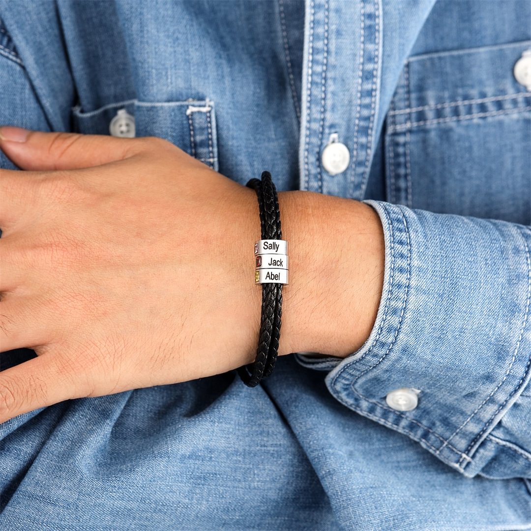 Personalized birthstone bracelet