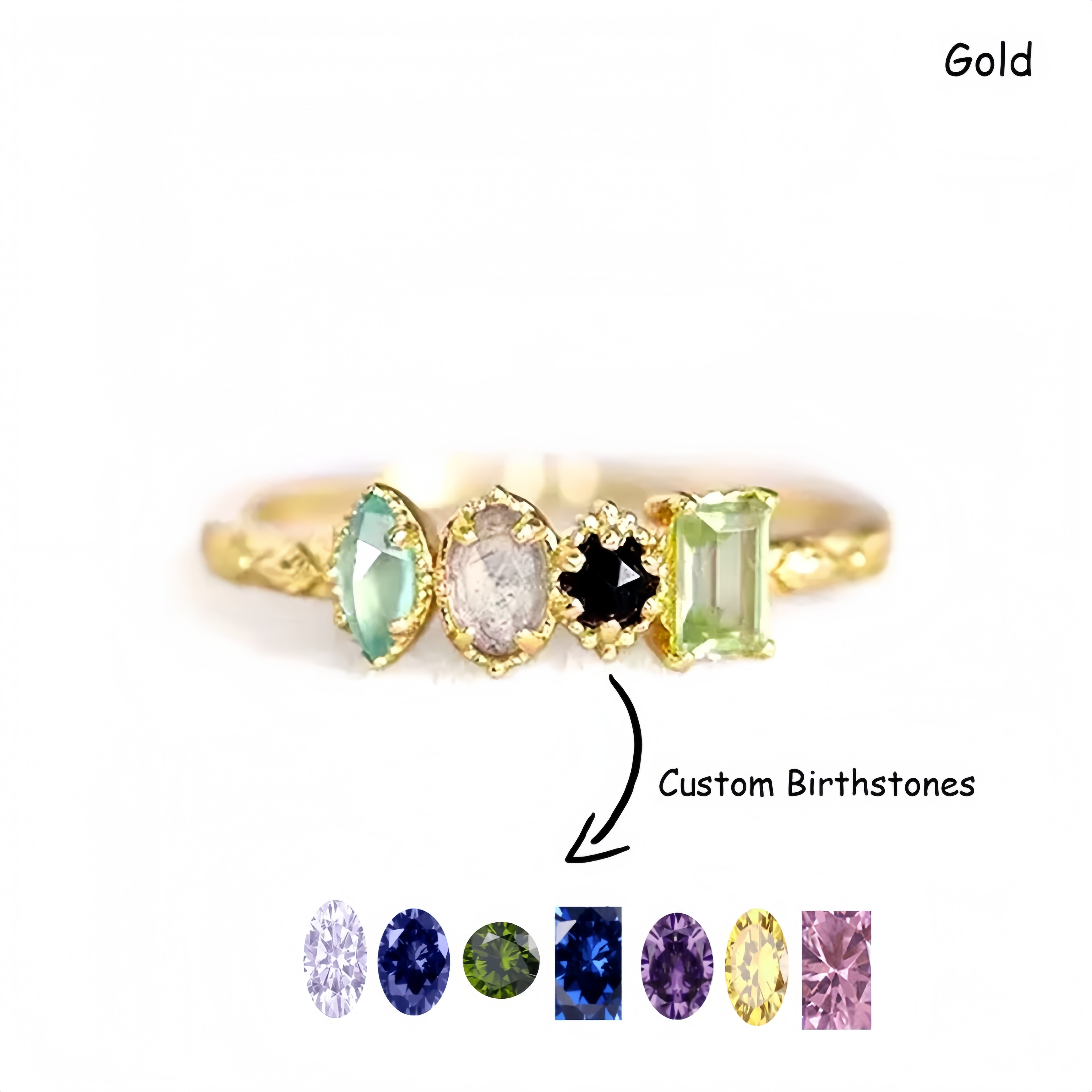 Milgrain Birthstone Ring