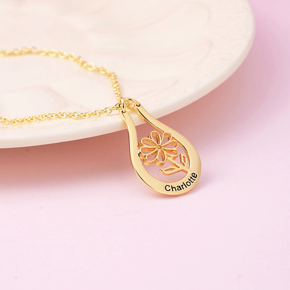 Birth Flower Necklace
