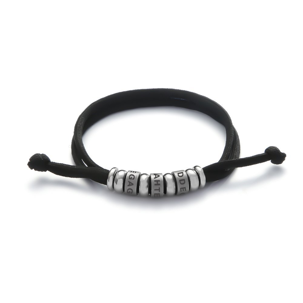 Beads Bracelet with Engraving