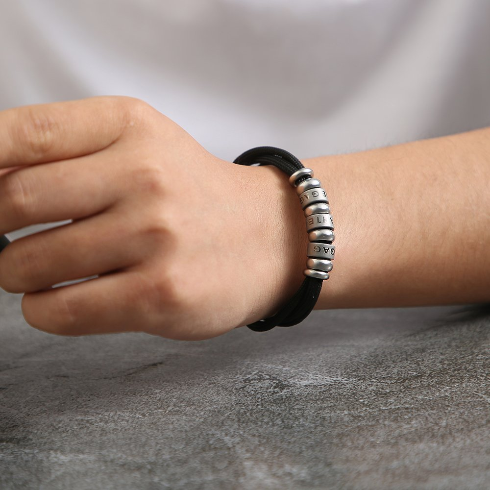 Beads Bracelet with Engraving