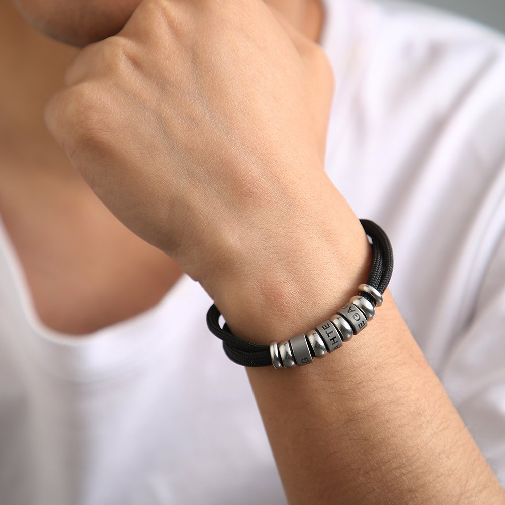 Beads Bracelet with Engraving