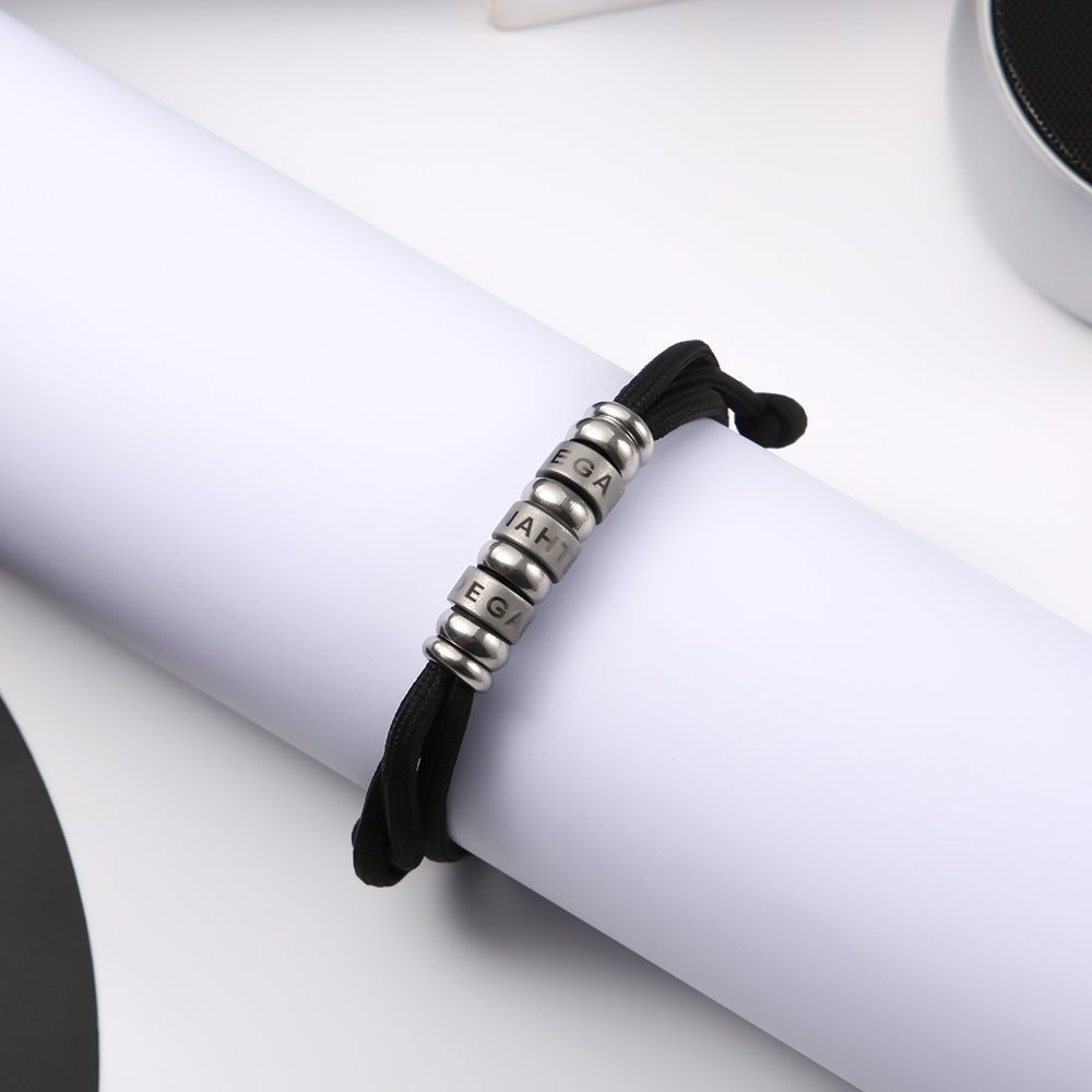 Beads Bracelet with Engraving