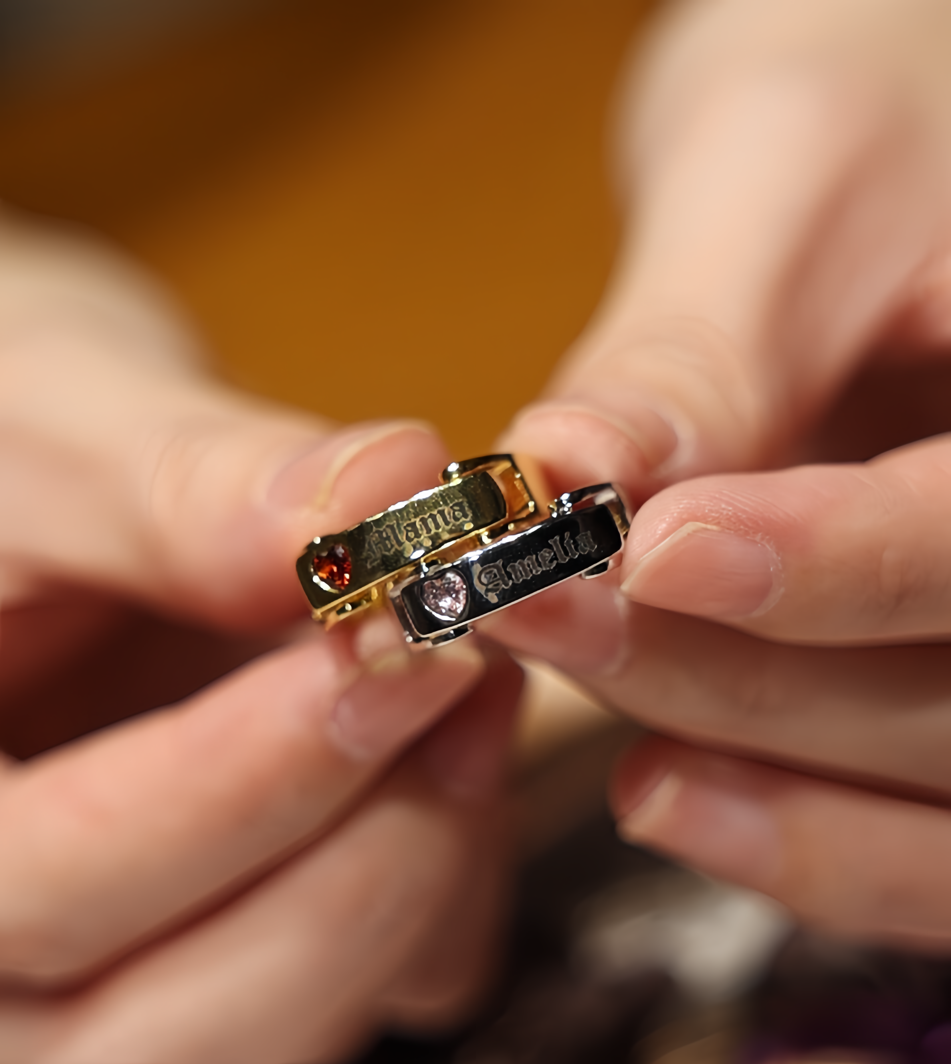 Personalized Birthstone Message Ring