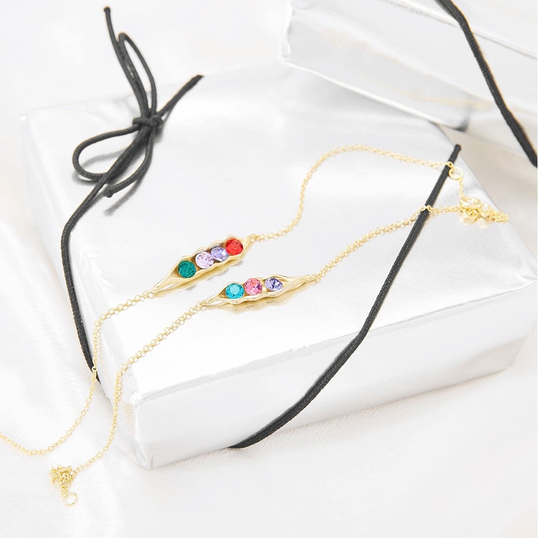 Peas in a Pod Birthstone Bracelets