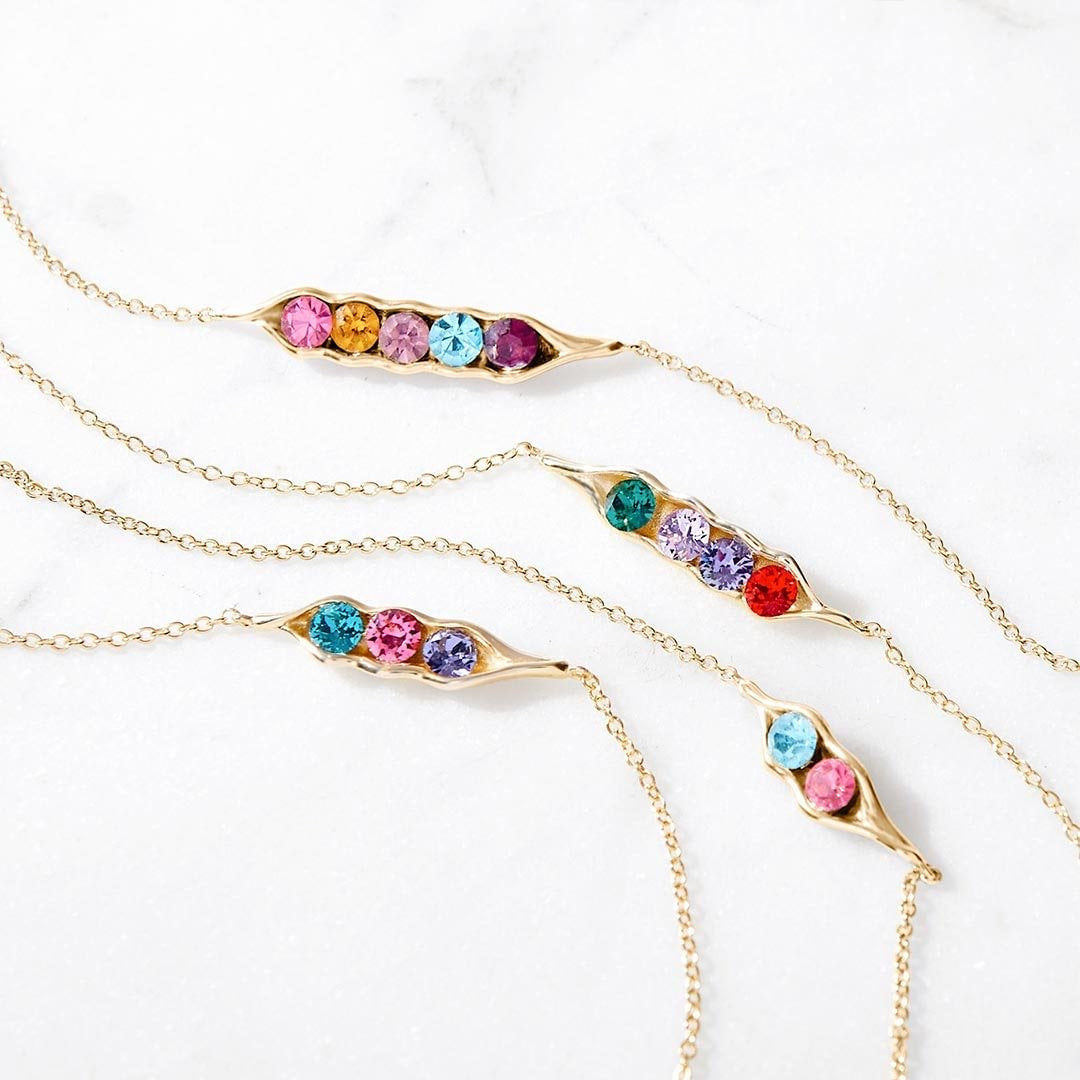 Peas in a Pod Birthstone Bracelets