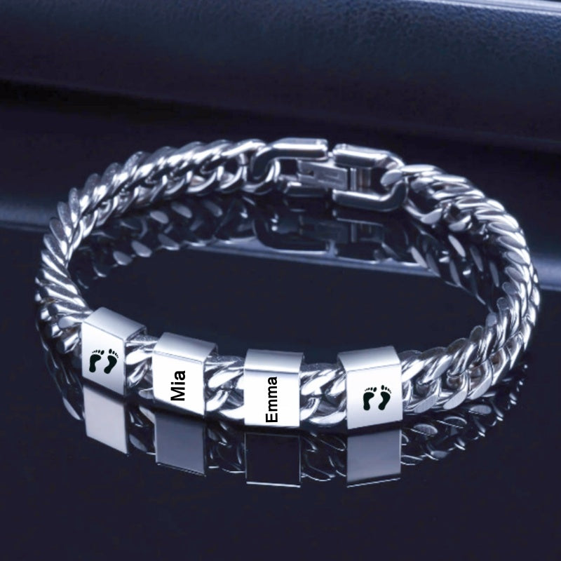 Personalized Daddy Bracelet, Kids Names Bracelet