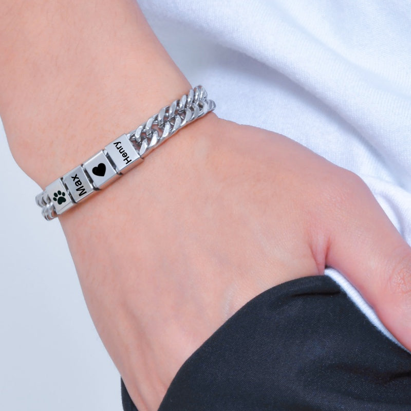 Personalized Daddy Bracelet, Kids Names Bracelet
