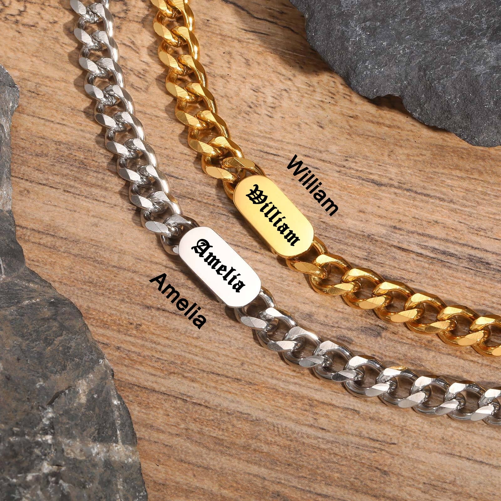 Bracelet Engraved with Birth Flower and Constellation