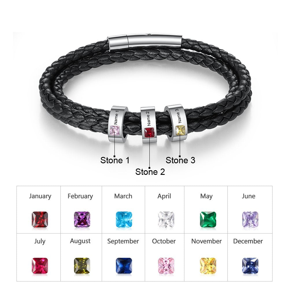 Personalized birthstone bracelet