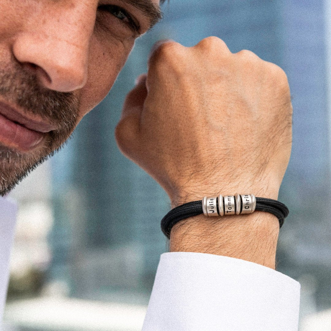 Beads Bracelet with Engraving