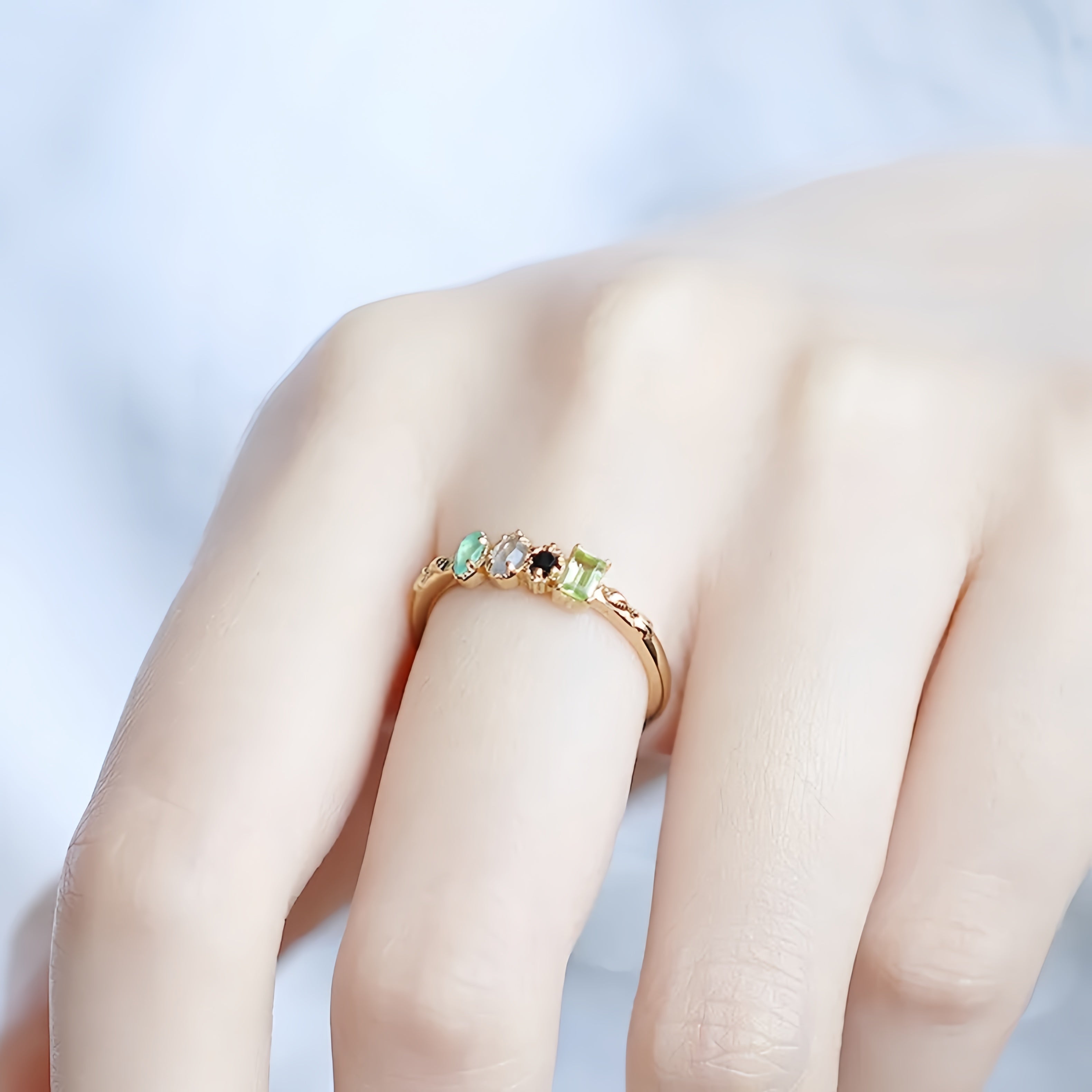 Milgrain Birthstone Ring