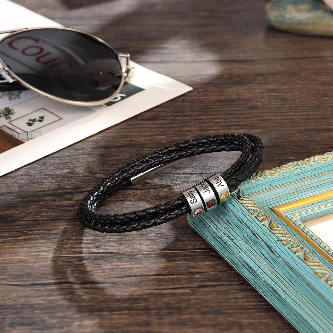 Personalized birthstone bracelet