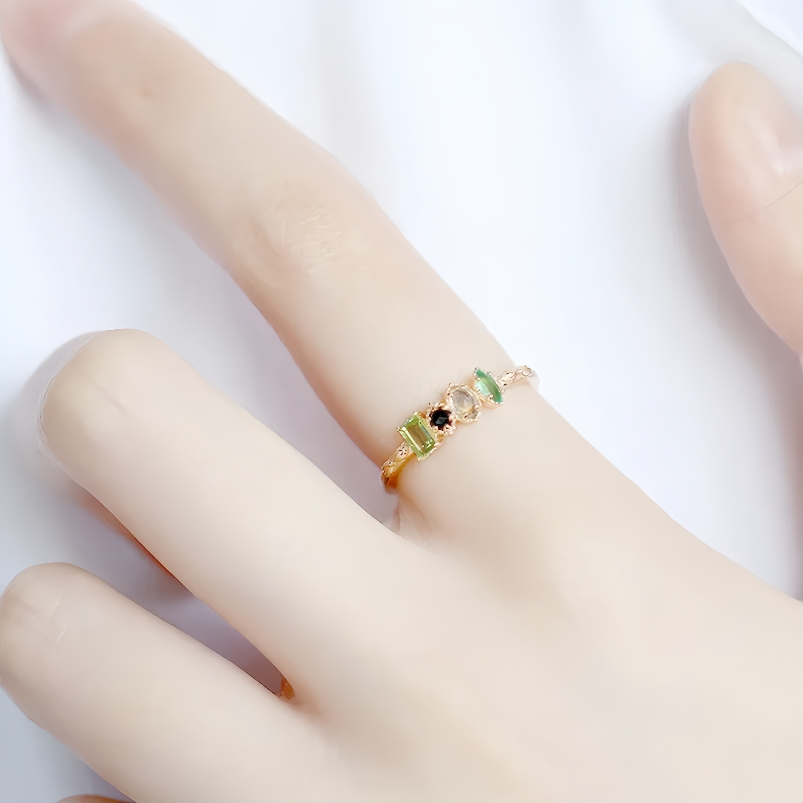 Milgrain Birthstone Ring