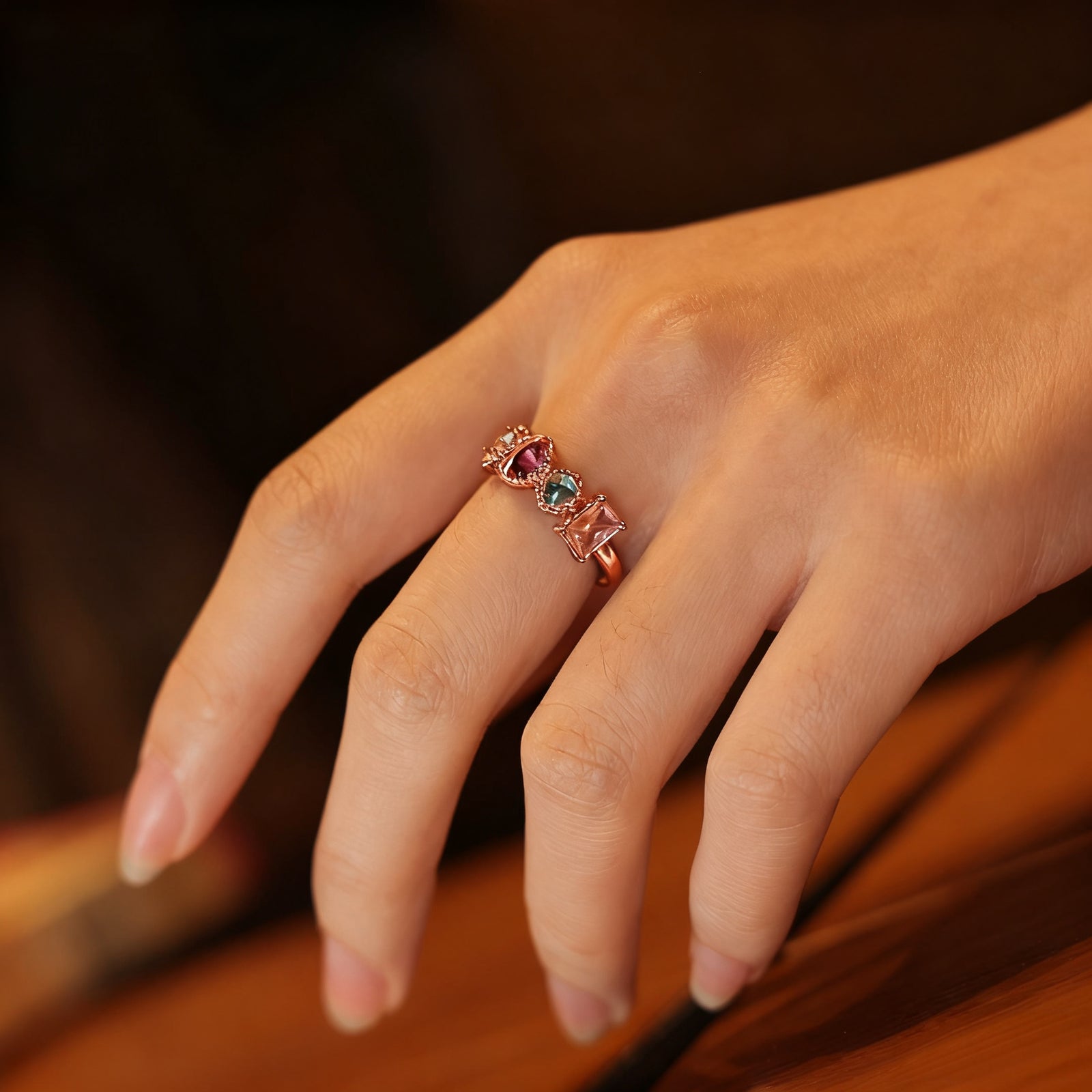 Milgrain Birthstone Ring