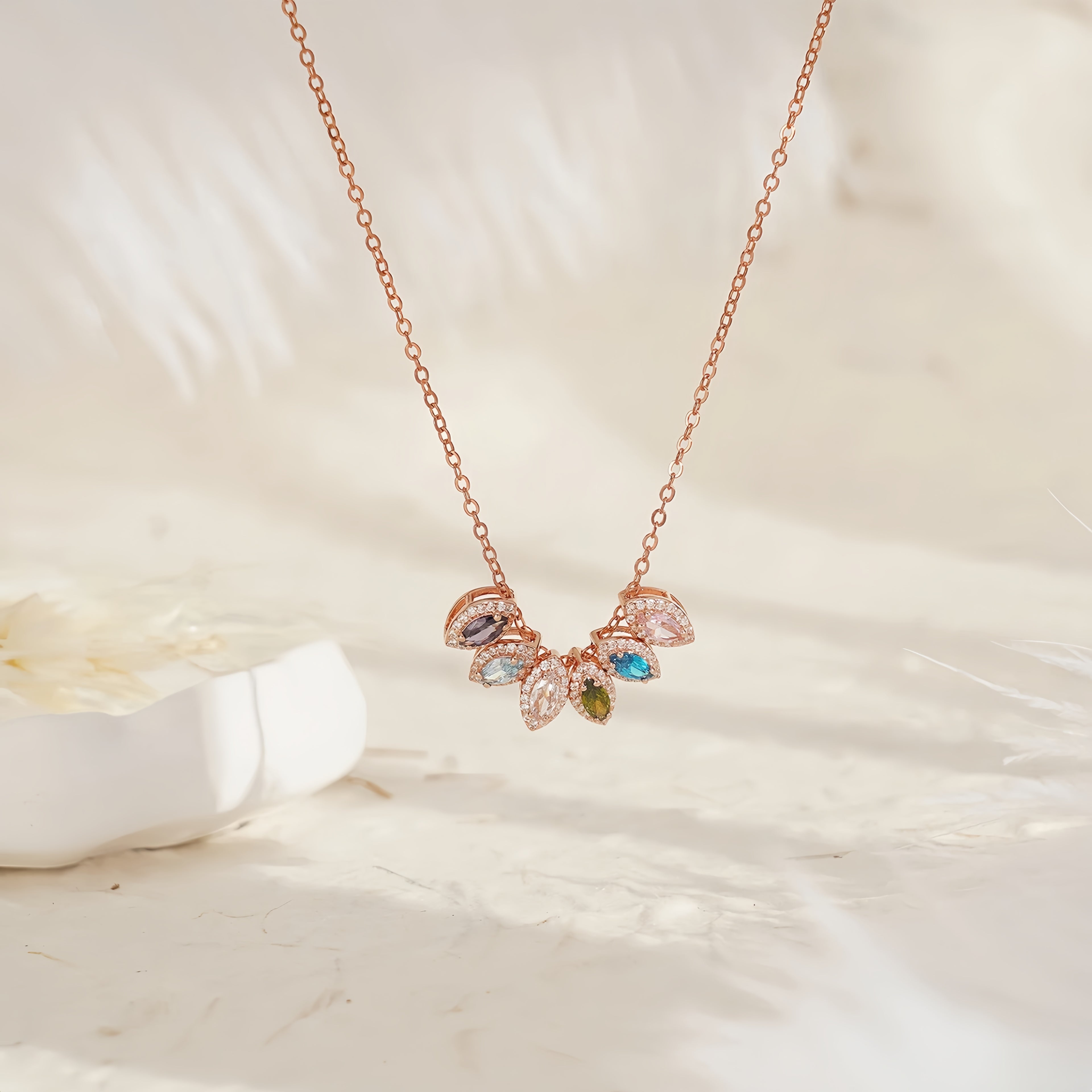 Marquise Birthstone Necklace