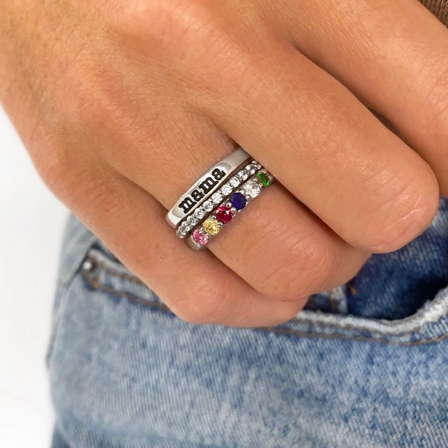 Personalized Family Birthstone Ring