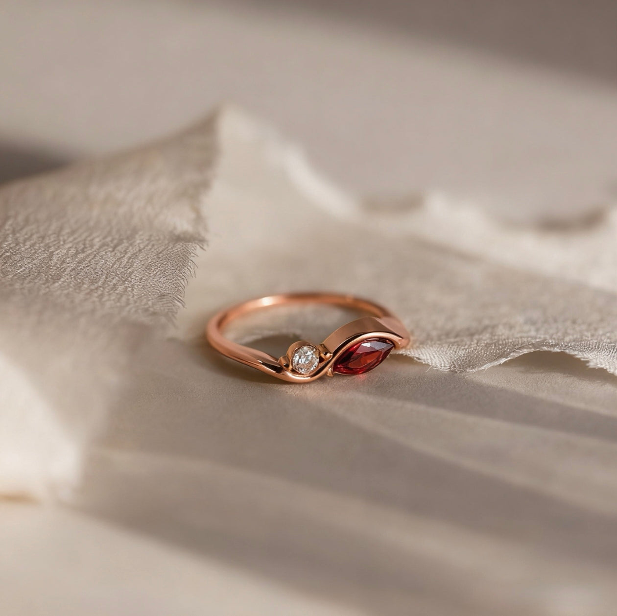 Marquise Birthstone Ring