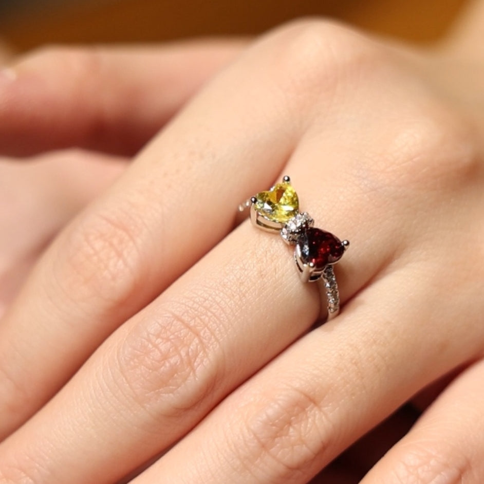 Bowknot Birthstone Ring