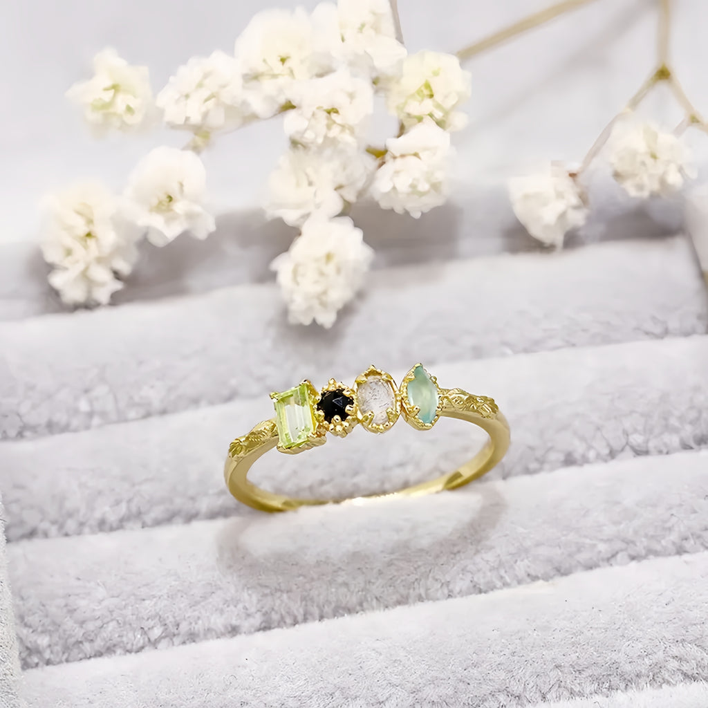Milgrain Birthstone Ring