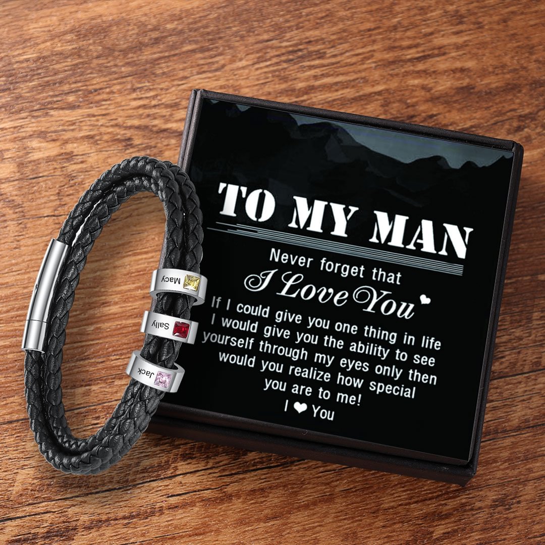 Personalized birthstone bracelet