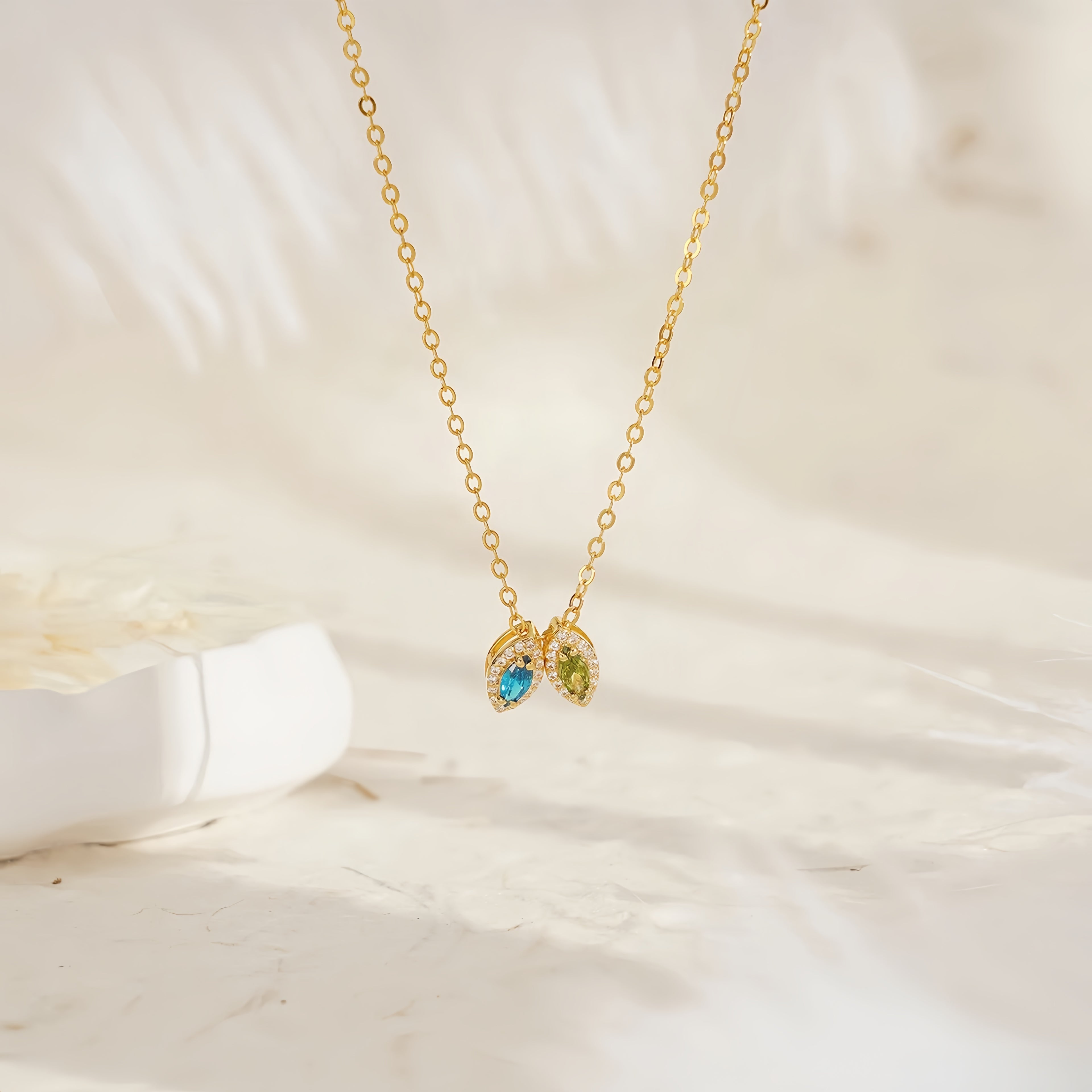 Marquise Birthstone Necklace