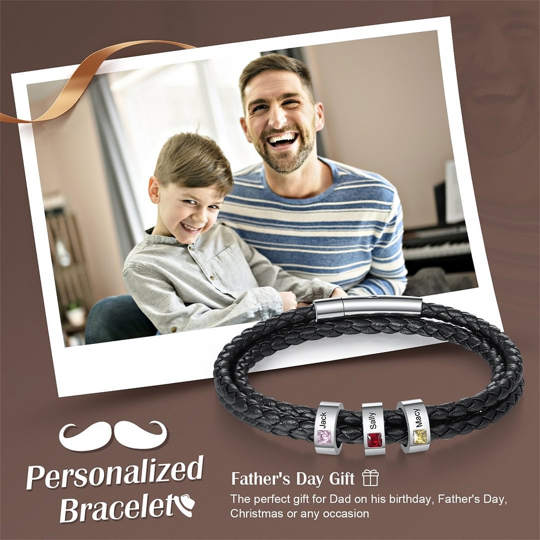 Personalized birthstone bracelet
