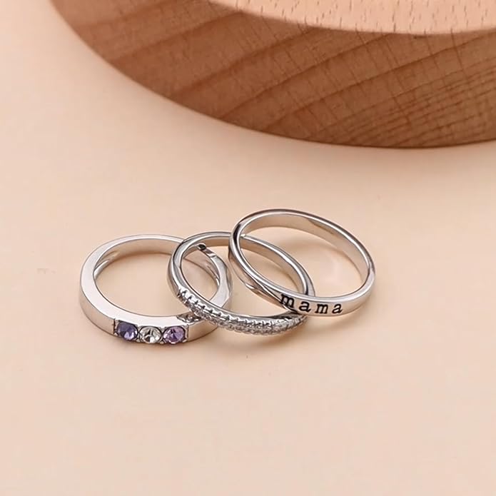 Personalized Family Birthstone Ring