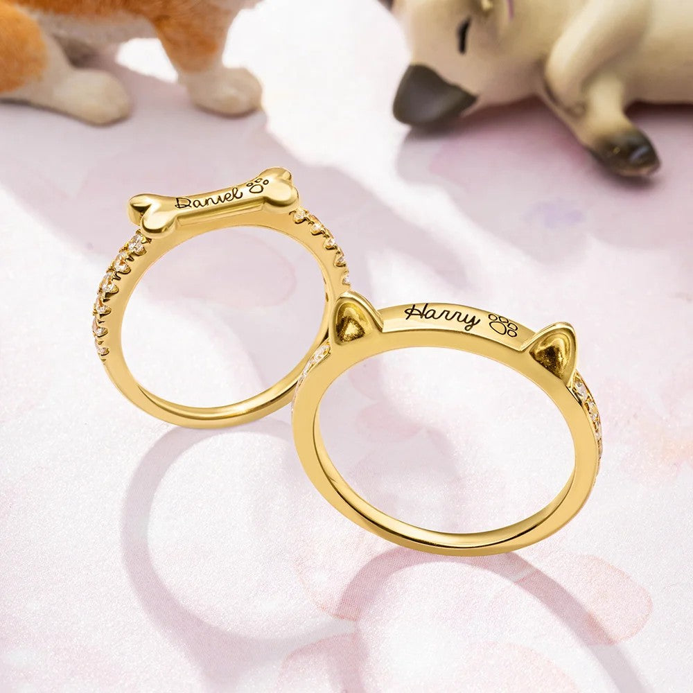 Bone Shape Dog Ring