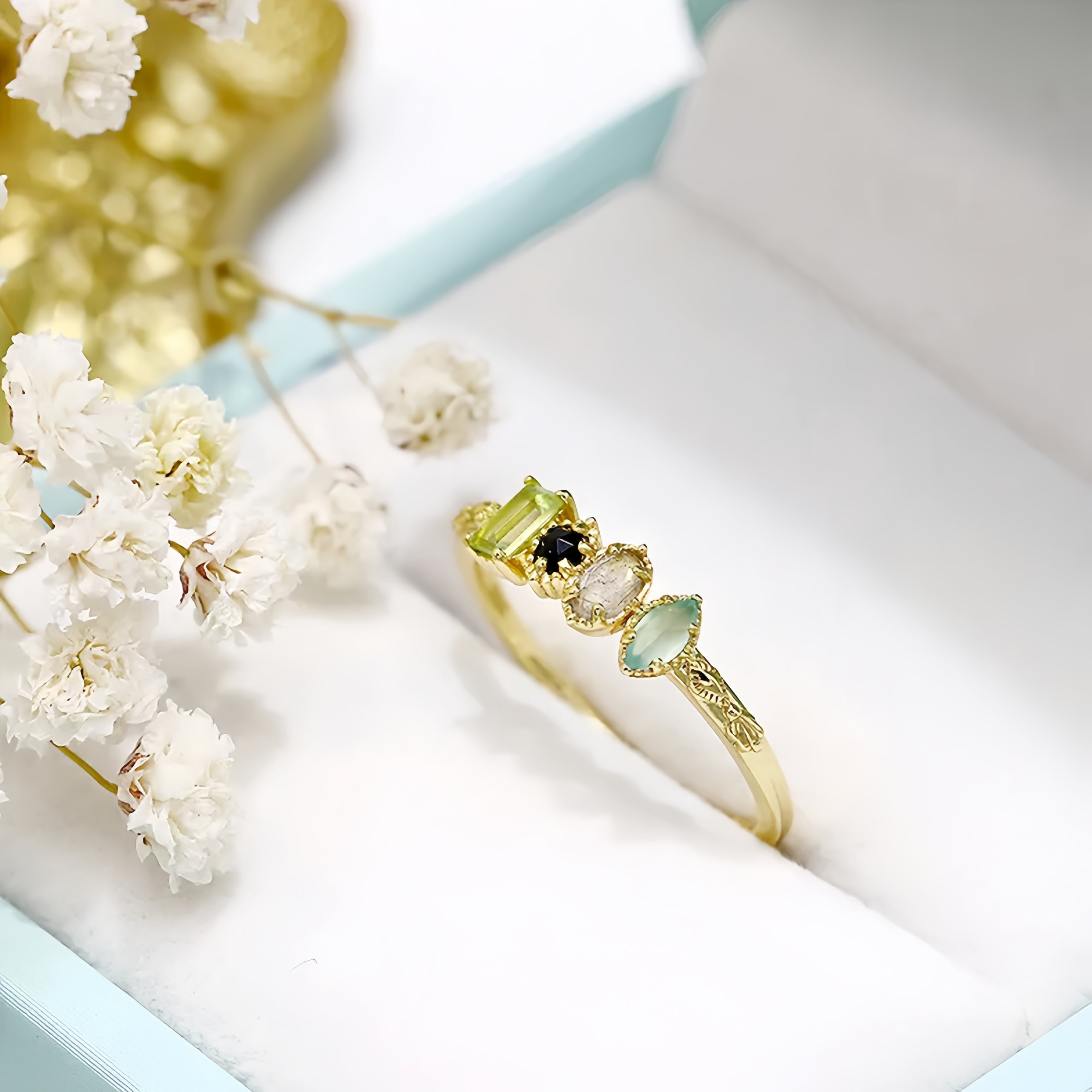 Milgrain Birthstone Ring