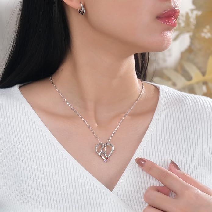 Birthstones Heart Necklace