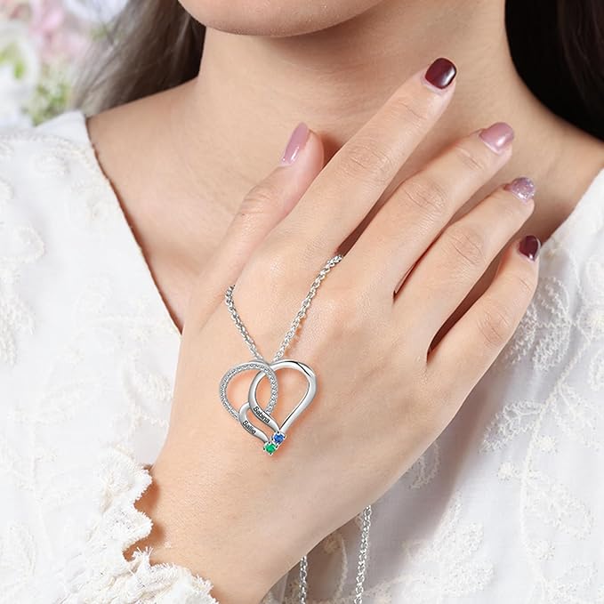 Birthstones Heart Necklace