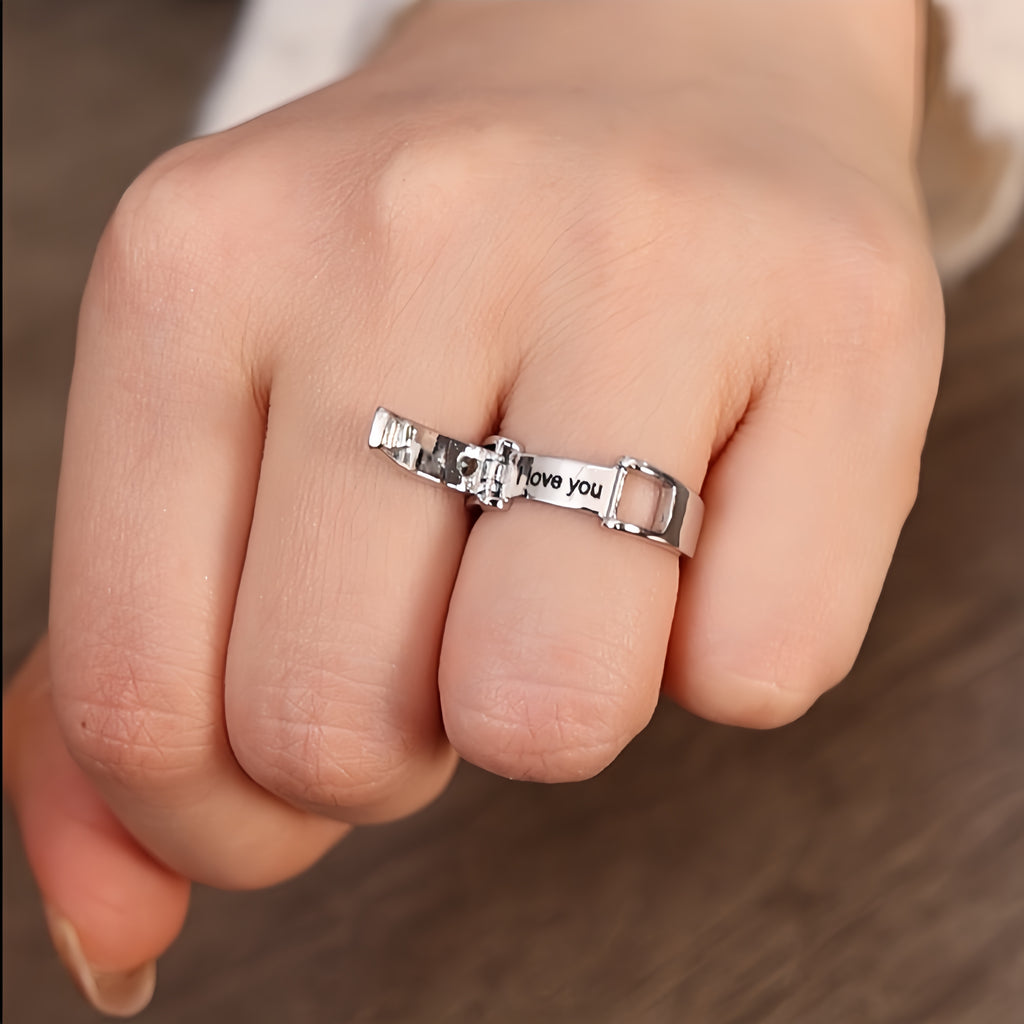 Personalized Birthstone Message Ring