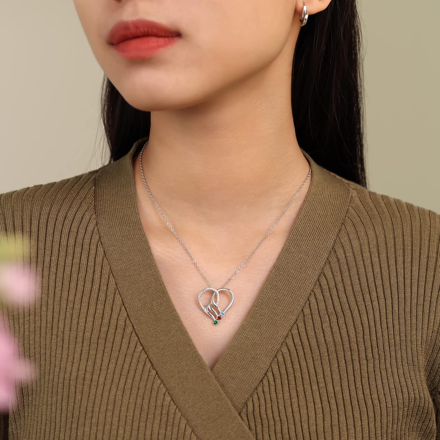 Birthstones Heart Necklace