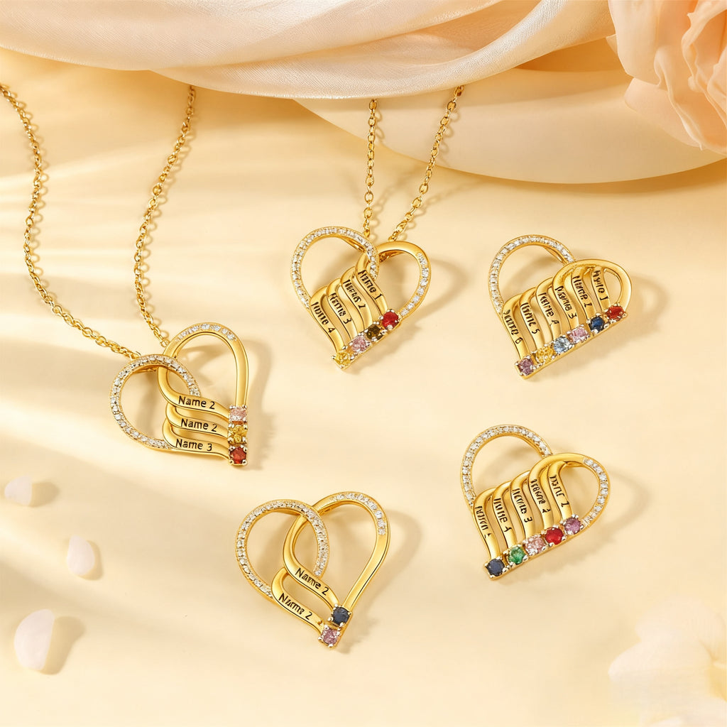 Birthstones Heart Necklace