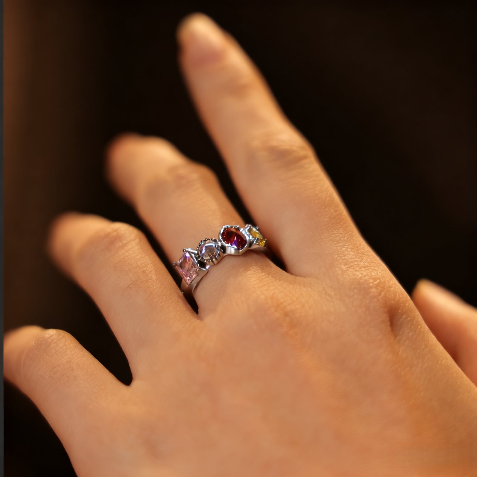 Milgrain Birthstone Ring