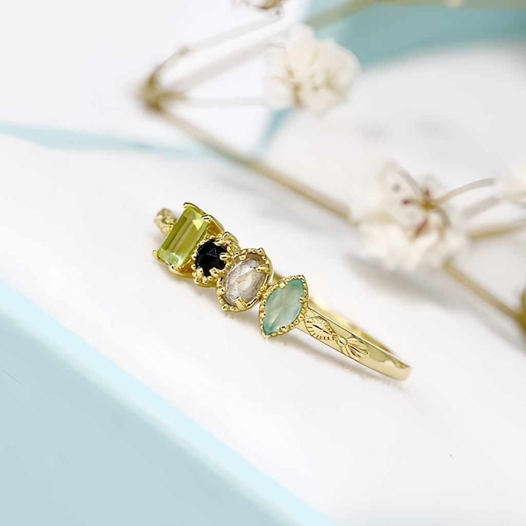 Milgrain Birthstone Ring
