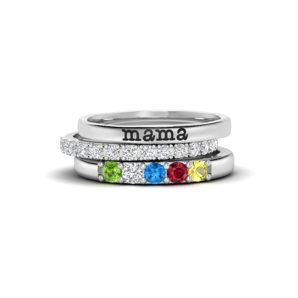 Personalized Family Birthstone Ring