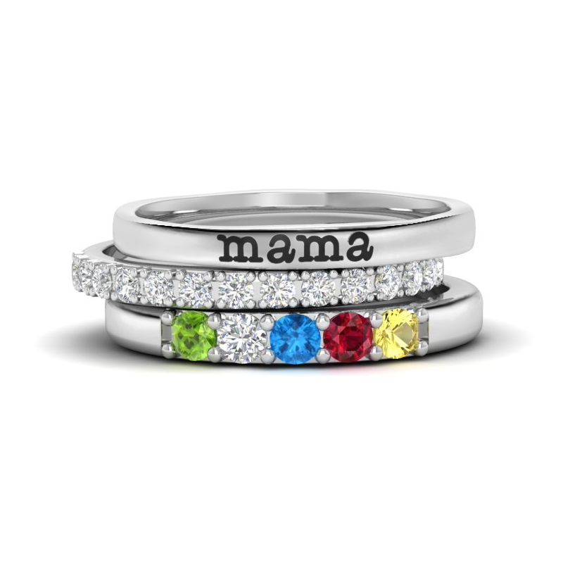 Personalized Family Birthstone Ring