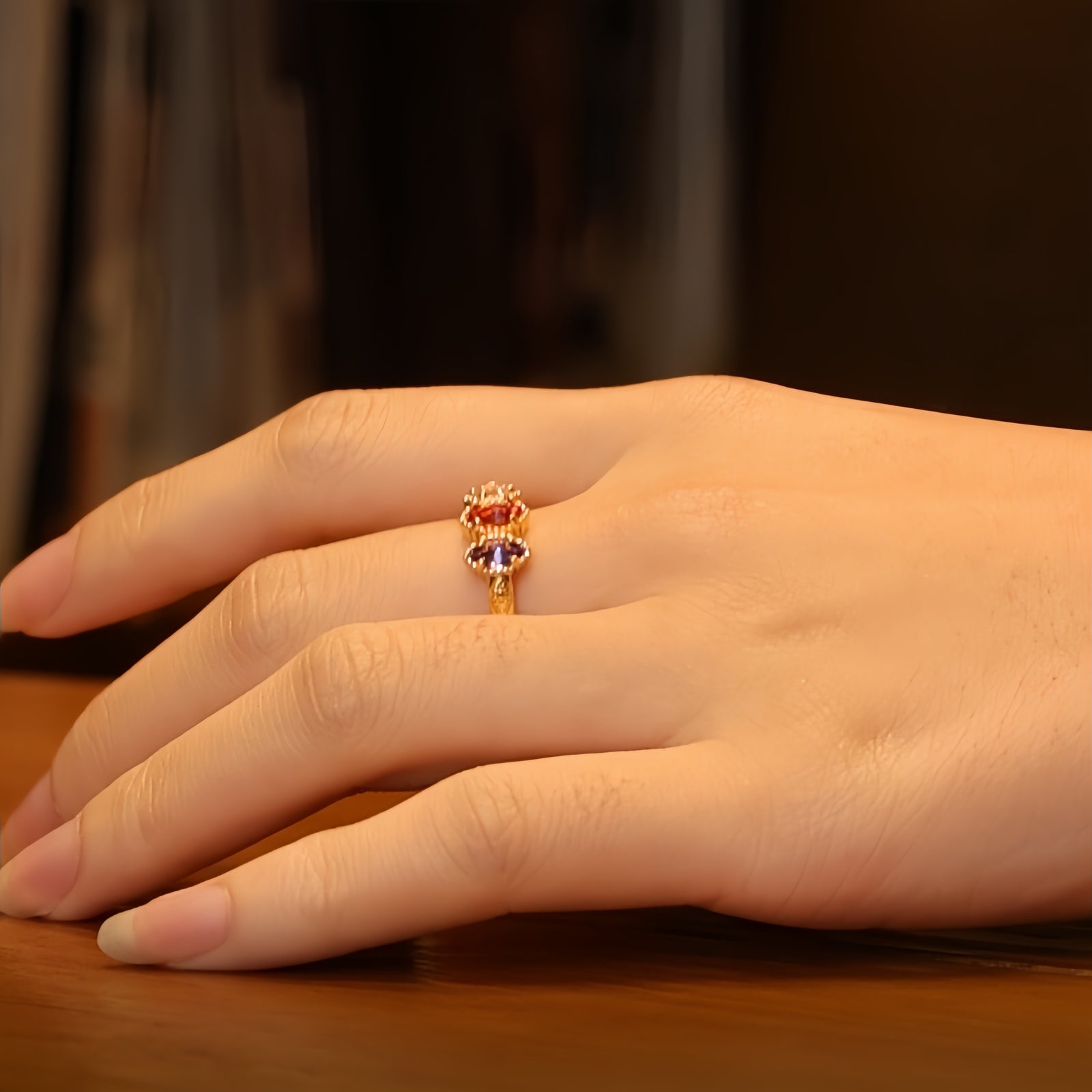 Milgrain Birthstone Ring