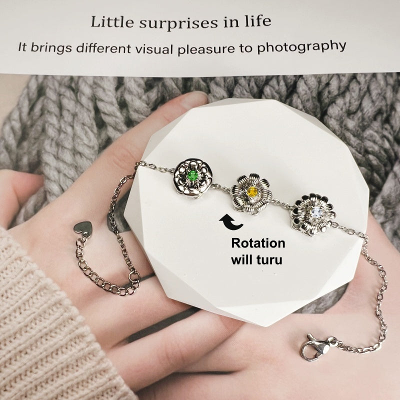 Customized Birth Flower Bracelet