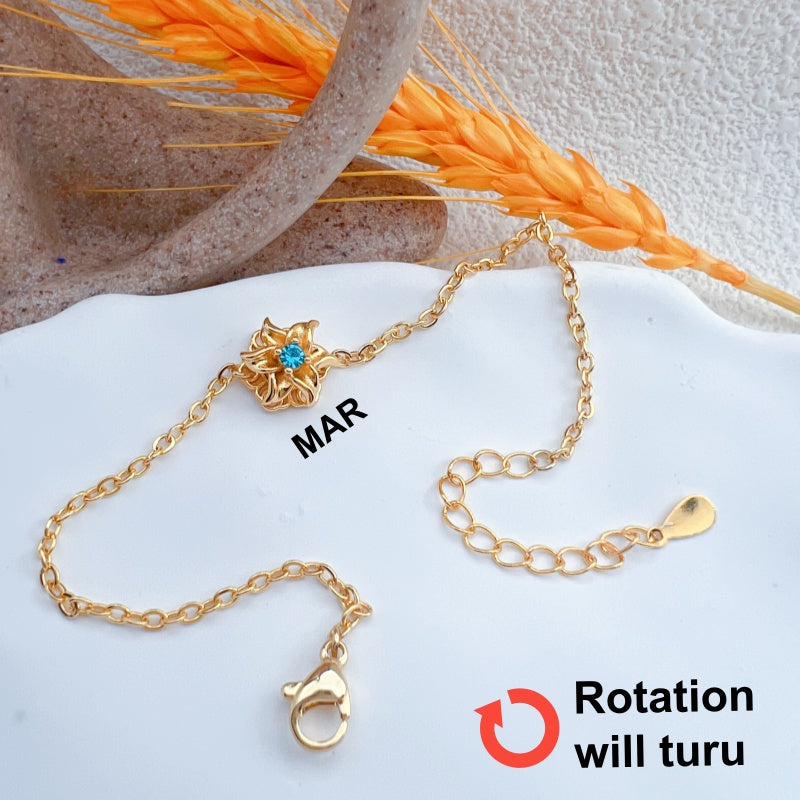 Customized Birth Flower Bracelet