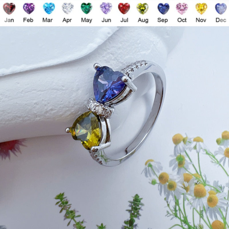Bowknot Birthstone Ring