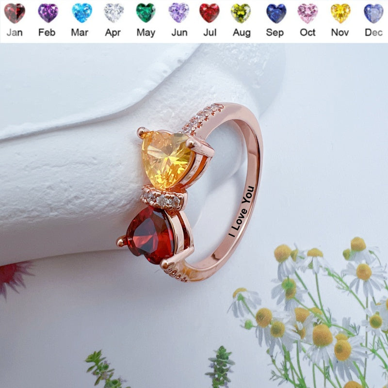 Bowknot Birthstone Ring