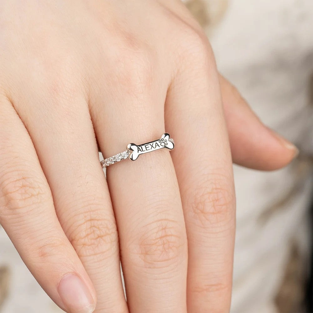Bone Shape Dog Ring