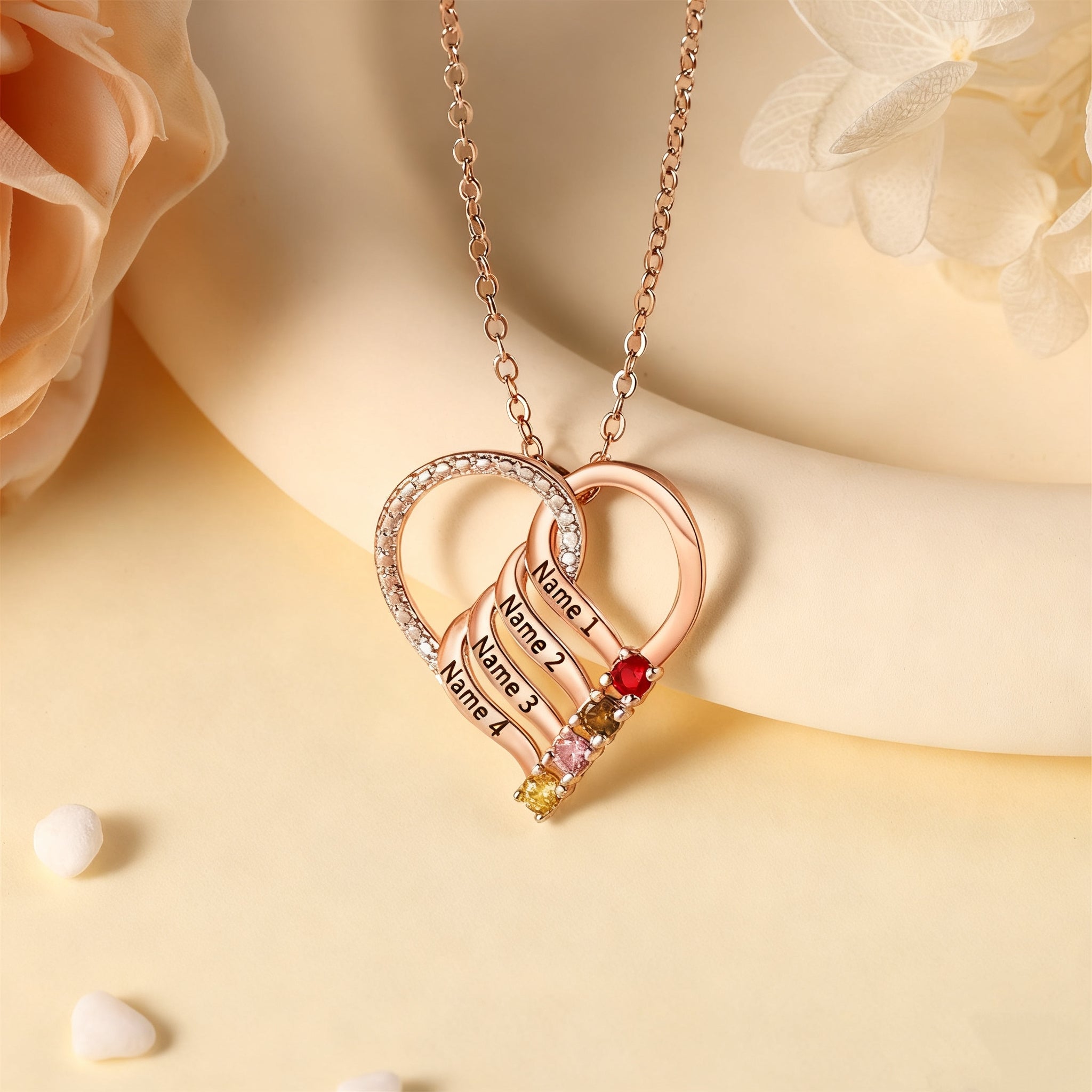 Birthstones Heart Necklace