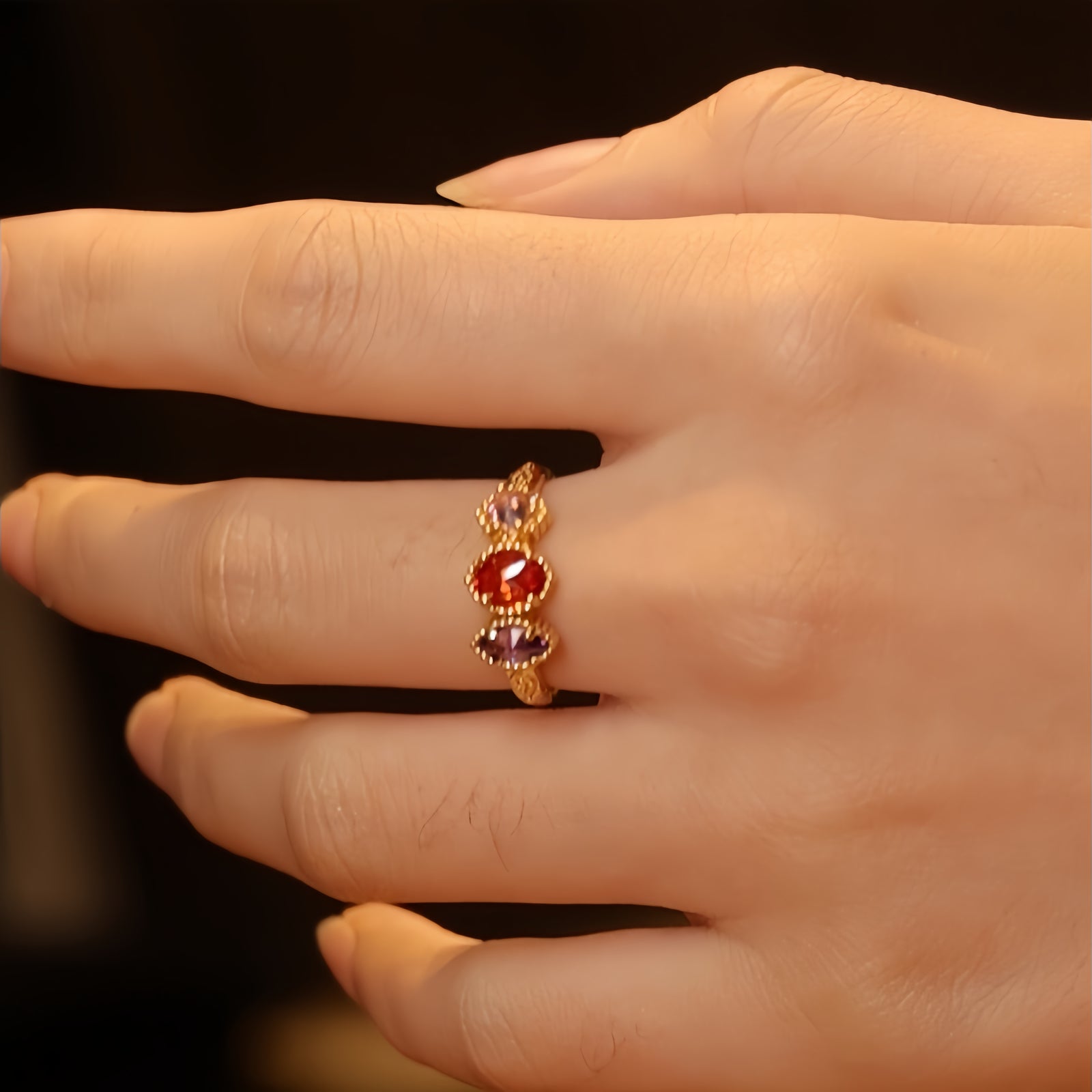 Milgrain Birthstone Ring