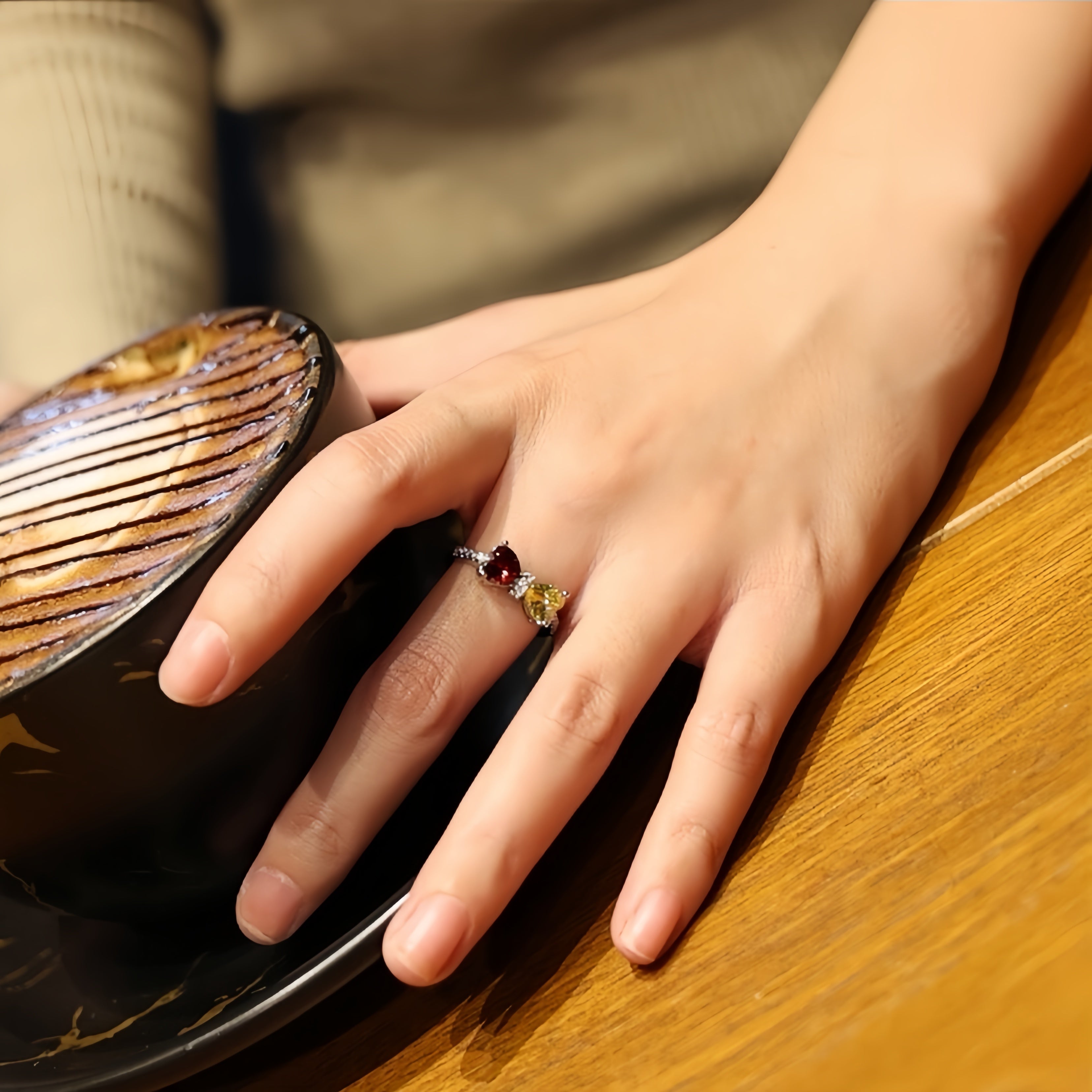 Bowknot Birthstone Ring