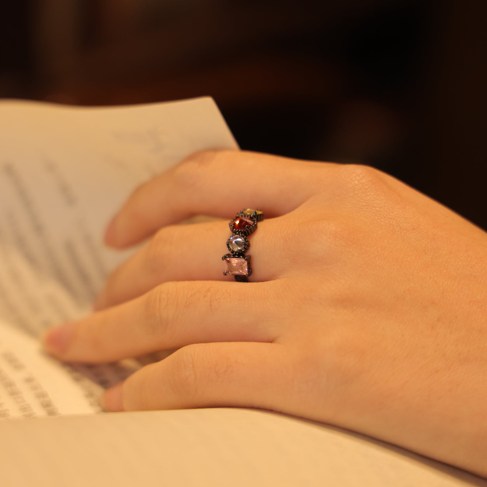 Milgrain Birthstone Ring