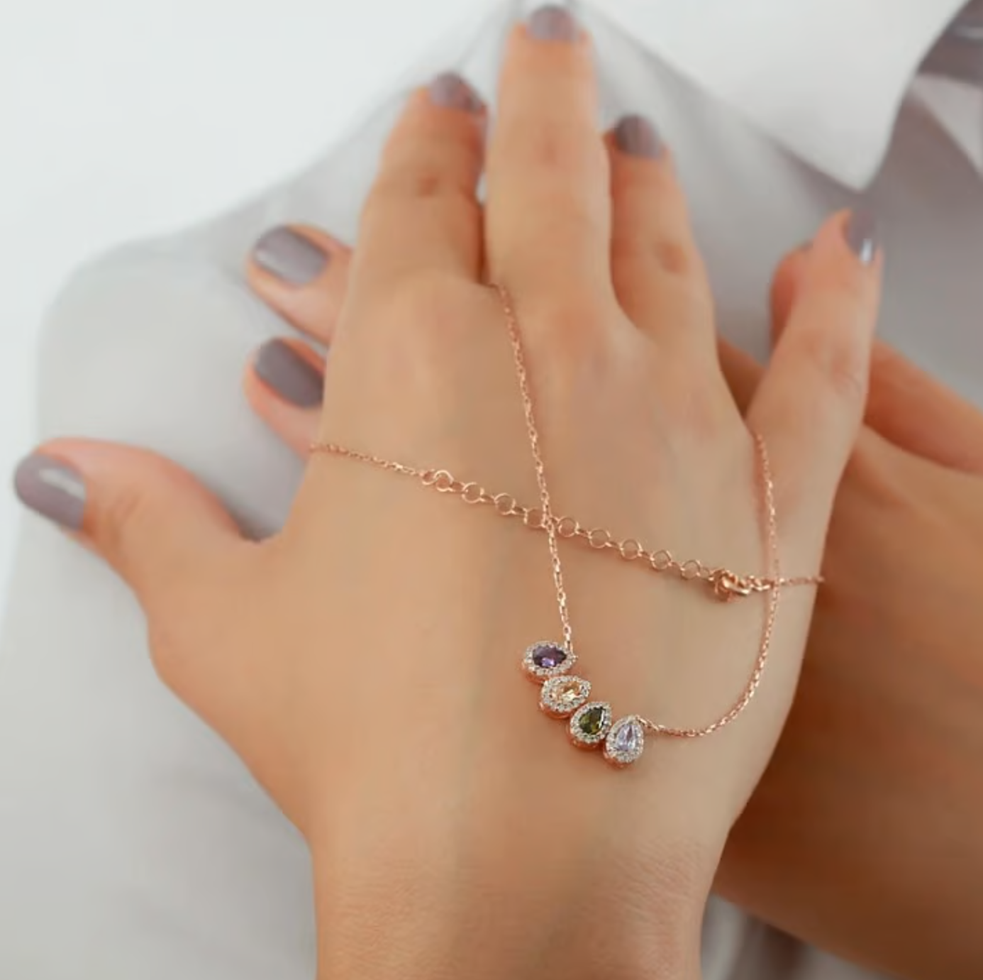 Marquise Birthstone Necklace